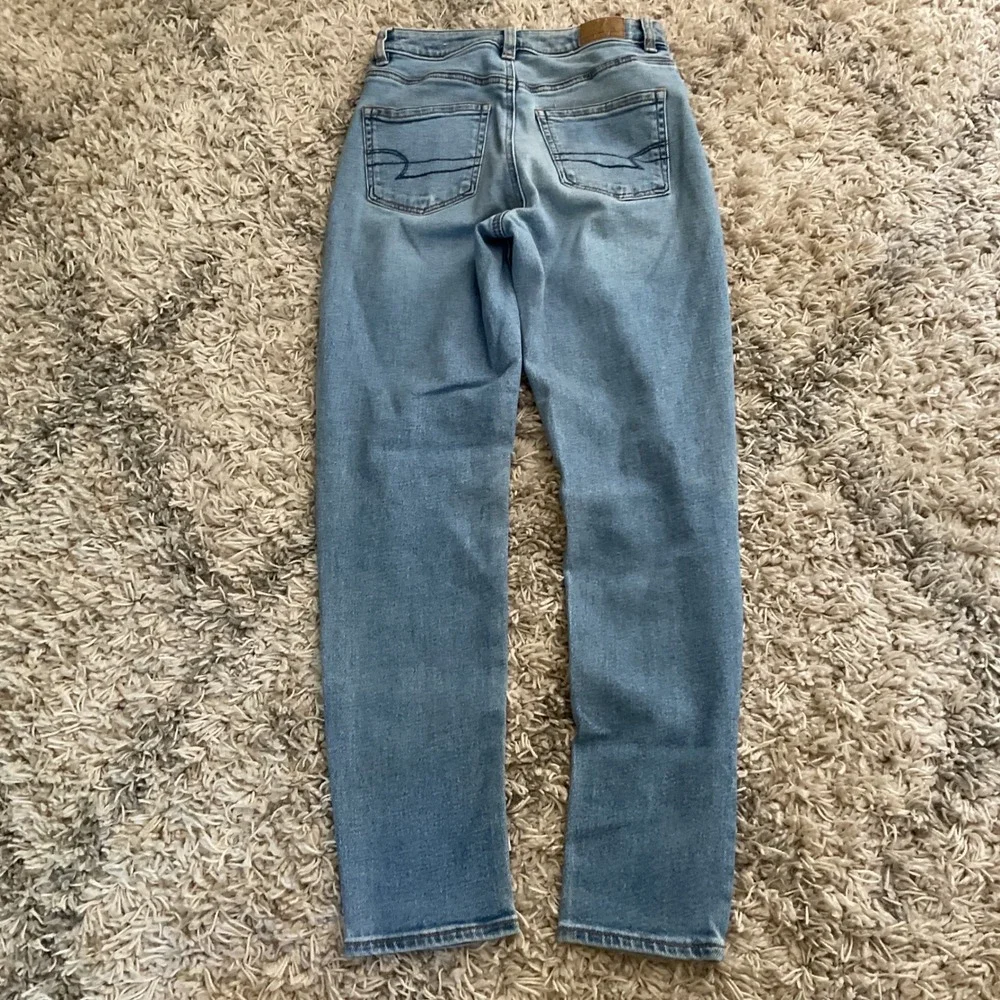 American Eagle Stretch Light Wash High Rise Slim Straight Jeans Size 0 Regular